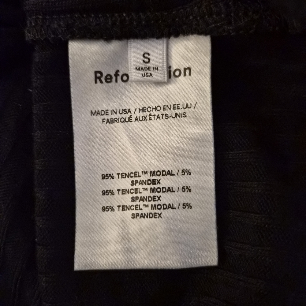 Reformation Gellar Black Ribbed Knit Cardigan SMALL - Picture 5 of 7